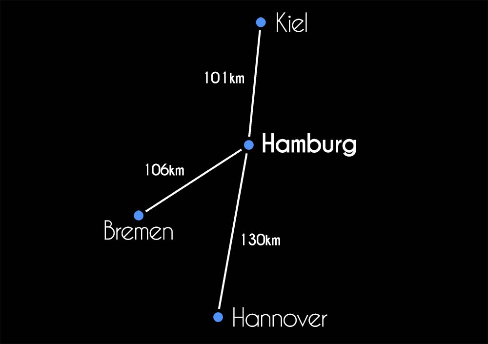 Escort Agentur Hamburg - Karte der Region Hamburg
